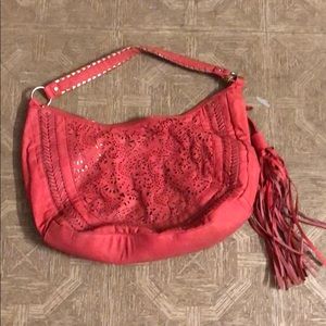 Salmon boho bag